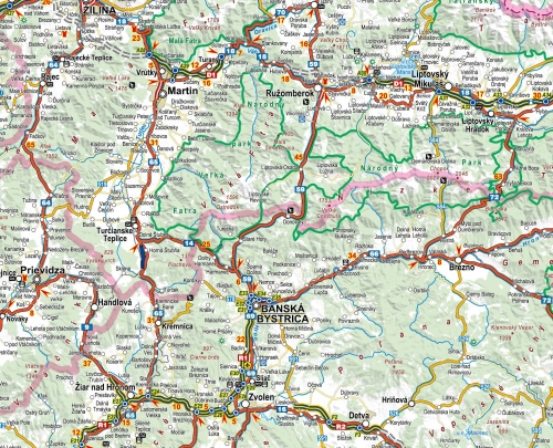 Czechy i Słowacja – mapa samochodowa