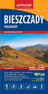 Mapa Bieszczady Połoniny