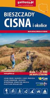 Mapa Bieszczady - Cisna i okolice