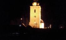 Kościół Pawłowice nocą