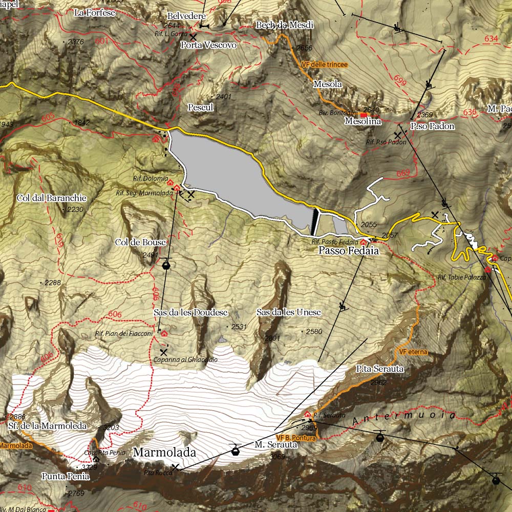 Marmolada i północna część Val di Fassa