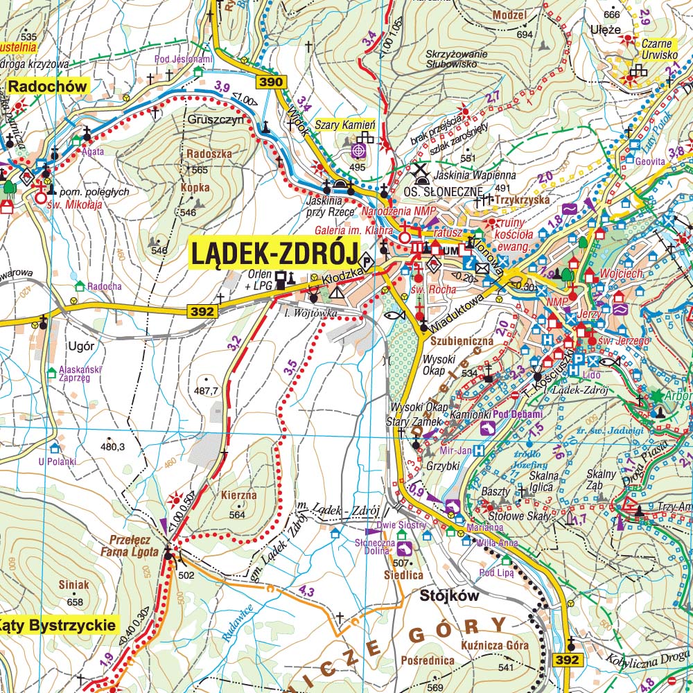 Śnieżnik Mountains and surrounding mountain ranges