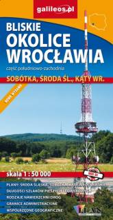 Mapa Bliskie okolice Wrocławia. Część południowo-zachodnia