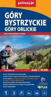 Mapa Góry Bystrzyckie i Góry Orlickie