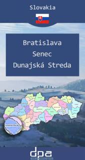 Mapa Między Bratysławą a miastami Senec i Dunajska Streda