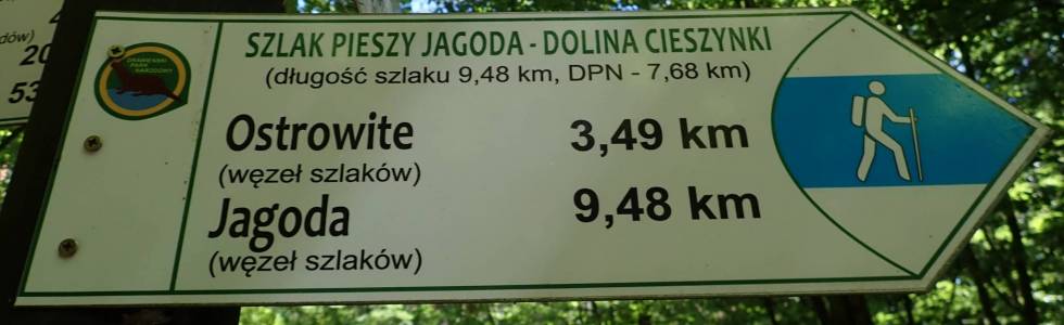 Szlak Jagoda - Dolina Cieszynki - Pieszy Niebieski ver. 2022