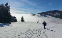 Chmury znad Słowacji na przełęczy