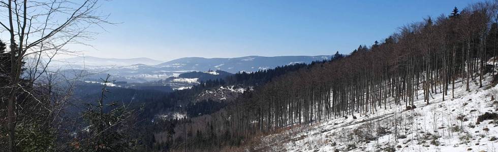Bielice - Brusek - przełęcz Trzech Granic -  Palas - Mokriny - Bielice