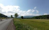 Panorama Karkonoszy z drogi na Kowary.