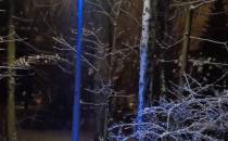 Podświetlone latarnie efektownie się prezentują po opadach śniegu