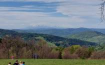 Bacówka nad Wierchomlą - widok na Tatry