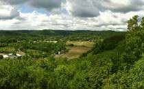 Panorama z Pachołka w kierunku Doliny Radości