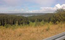 Widok spod jeziora żarnowieckiego