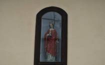 św. Barbara na ścianie muzeum łupka