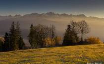 Zachód widok Tatry