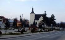 centrum Łagowa z kościołem św. Michała Archanioła