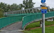 Nowy most rowerowo-pieszy nad Odrą.