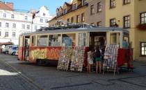 Jelenia Góra - zabytkowy tramwaj na rynku