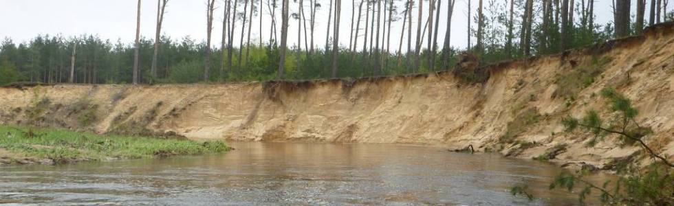 Rzeka Luciąża na trasie Kłudzice - Barkowice