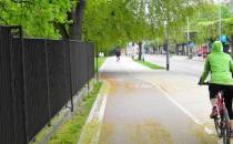 Ścieżka rowerowa wzdłuż Parku w Oliwie