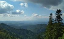 Widok na Pieniny i Tatry