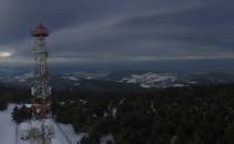 Widok z wieży widokowej na Wielkiej Sowie