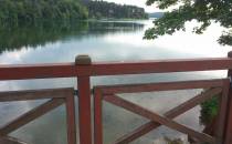 Jezioro Raduńskie Górne - widok z mostku w Borucinie