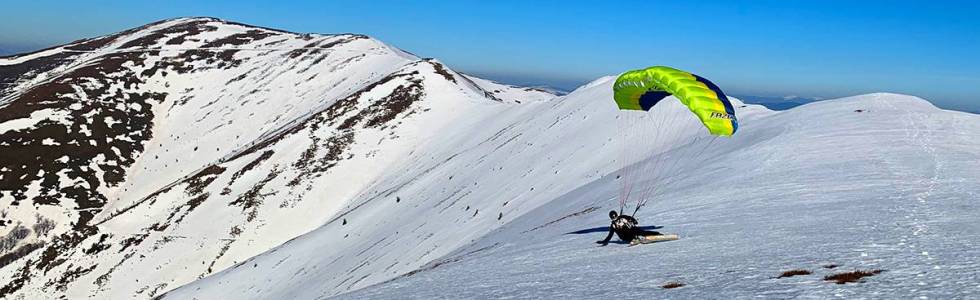 STOH 1681m - pierwszy snowglider na najwyższym szczycie Połoniny Borżawa!