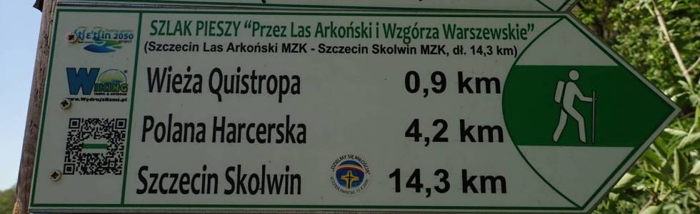Szlak Przez Las Arkoński i Wzgórza Warszewskie (Szczecin) - Pieszy Zielony ver. 2019