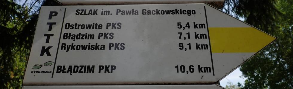 Szlak im. P. Gackowskiego (Bysław - Błądzim) - Pieszy Żółty ver. 2019