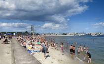 A na plaży tłum się smaży