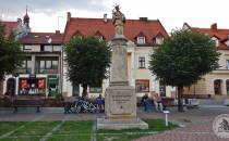 Żory rynek. św. Jan Nepomucen.