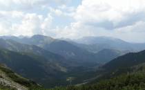 Široké sedlo 1826 m n.p.m : widok na Tatry Wysokie