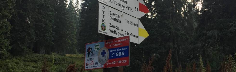 GSB dzień 3. Schronisko PTTK na Rysiance - schroisko PTTK Markowe Szczawiny 2029.08.24