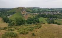 Corfe Castle widok z West Hill