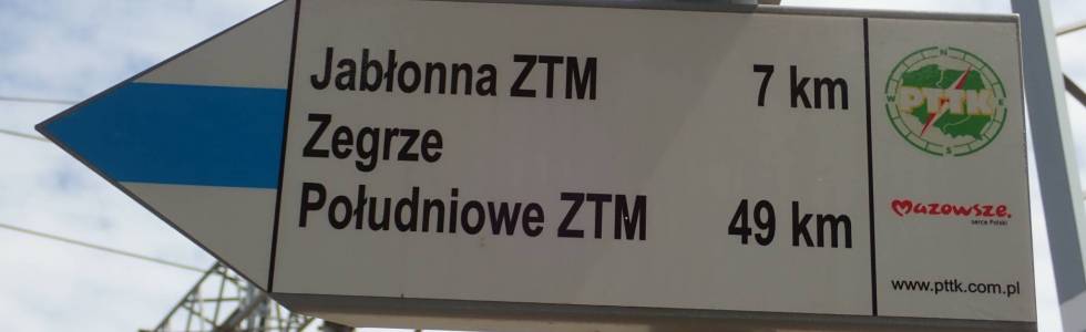 Szlak wzdłuż Narwi i Wisły (Choszczówka - Zegrze) - Pieszy Niebieski ver. 2020