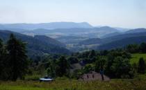 Panorama na Góry Kaczawskie