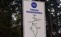 plan trasy rowerowej do Mechowa