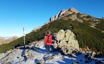 Na przełęczy. Widok na Giewont