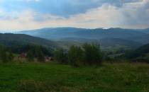 widok na Beskid Sądecki, pasmo Radziejowej