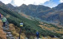Odejście szlaku żółtego na Skrajny Granat