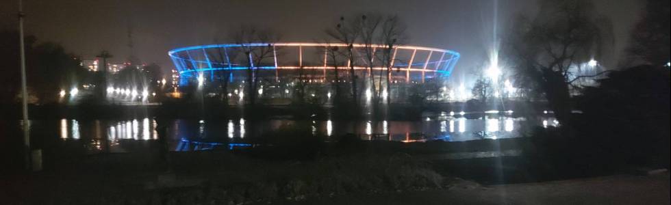 Stadion Śląski w barwach Ukrainy