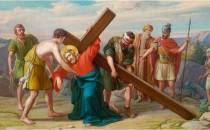Stacja V – Szymon Cyrenejczyk pomaga nieść krzyż Jezusowi