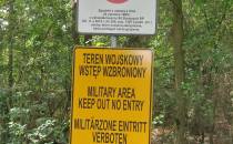 Teren wojskowy - ostrzeżenie - Szymankowo