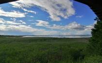 Widok na jezioro Łuknajno z wieży widokowej