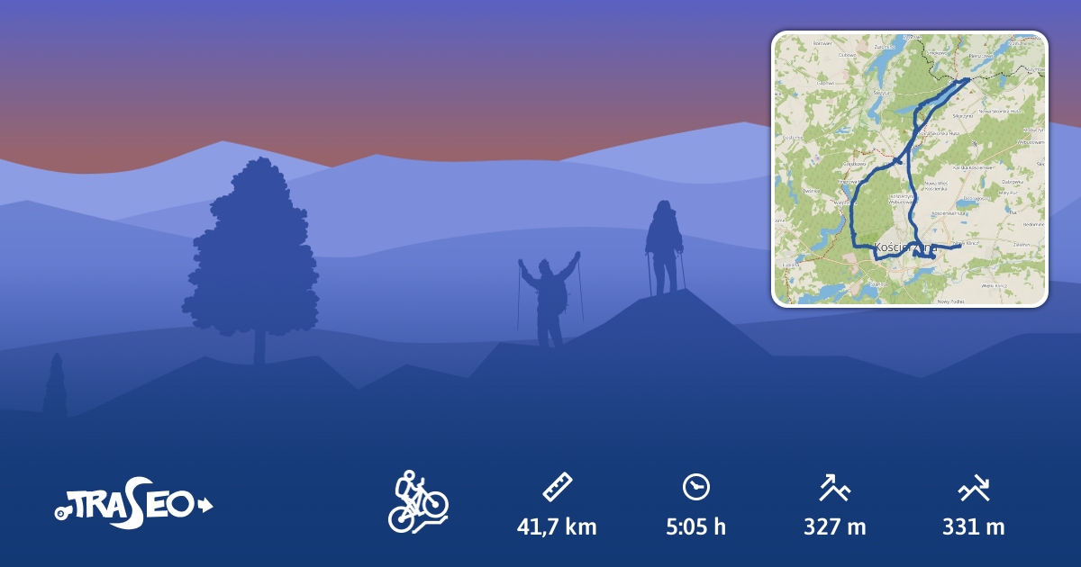 Trasa MTB Nowy Klincz Gołubie pociąg Kościerzyna Nowy Klincz